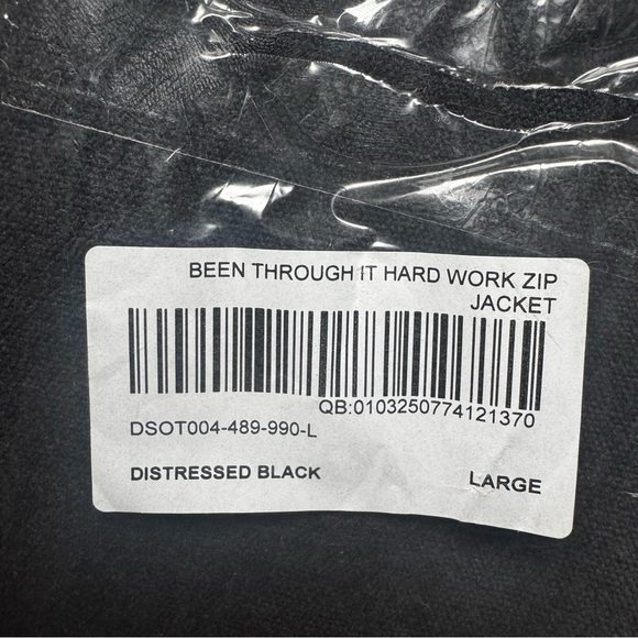 Darc Sport “Been Through It Hard Work” Zip Jacket – Distressed Blackout - Picture 16 of 16